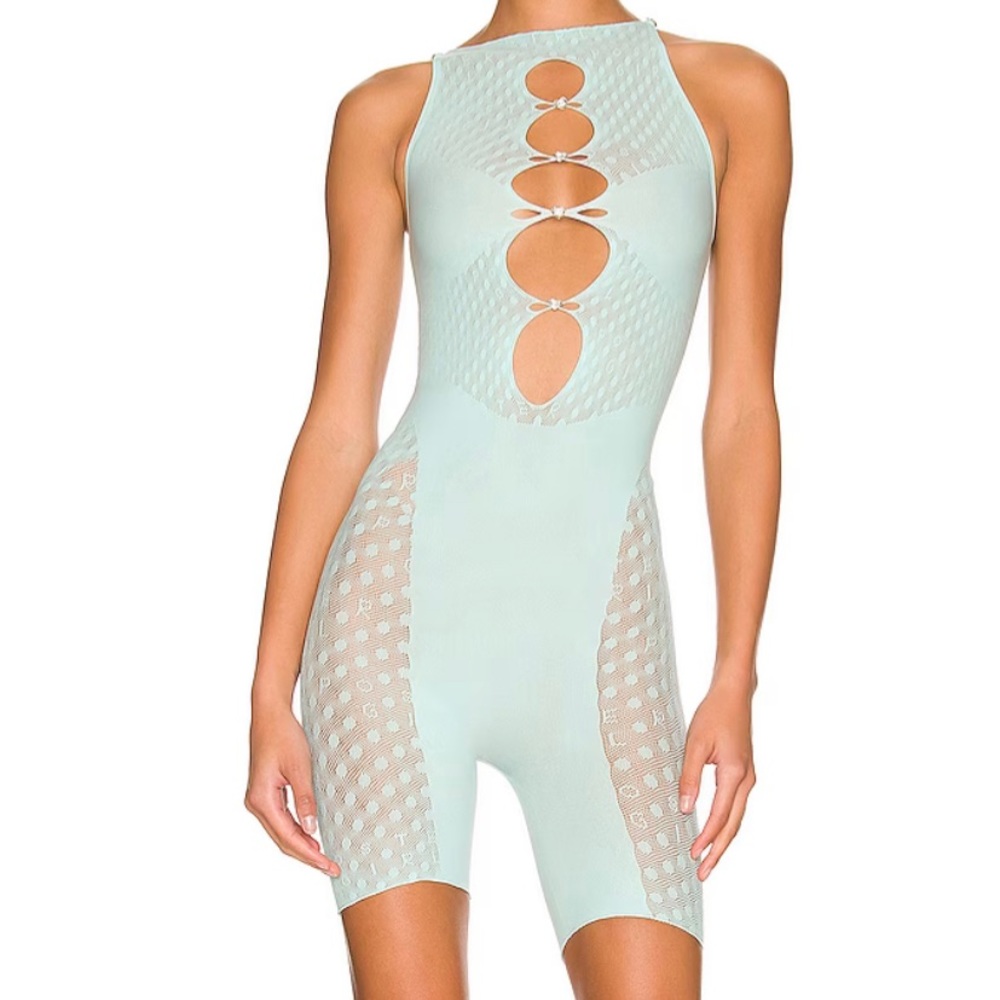 Poster Girl Jetta Romper in Soft Turquoise